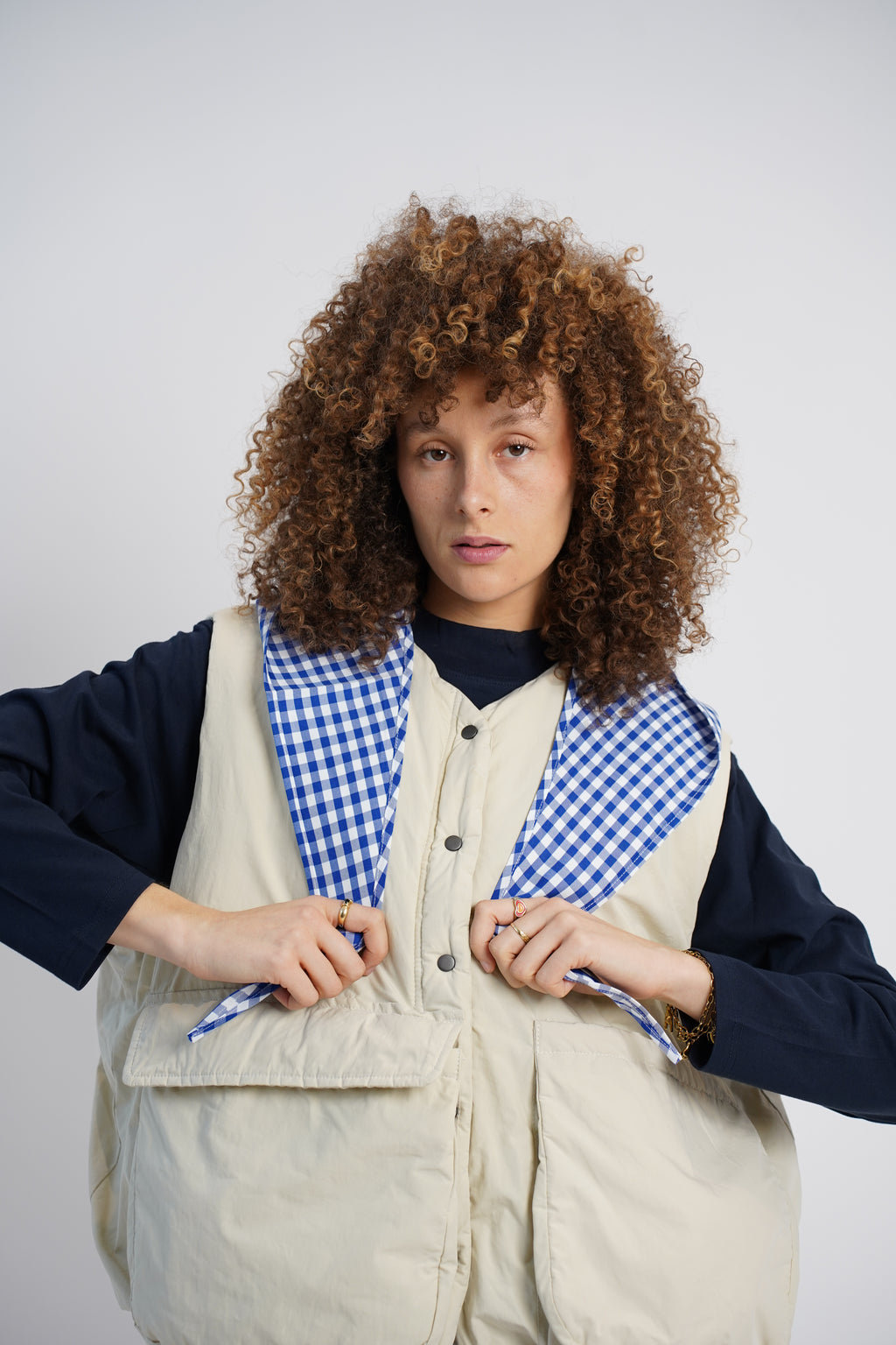 CAPUCHE CARREAUX BLEU