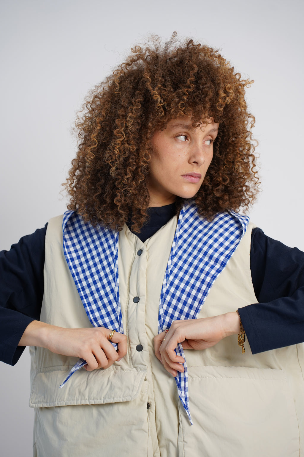 CAPUCHE CARREAUX BLEU