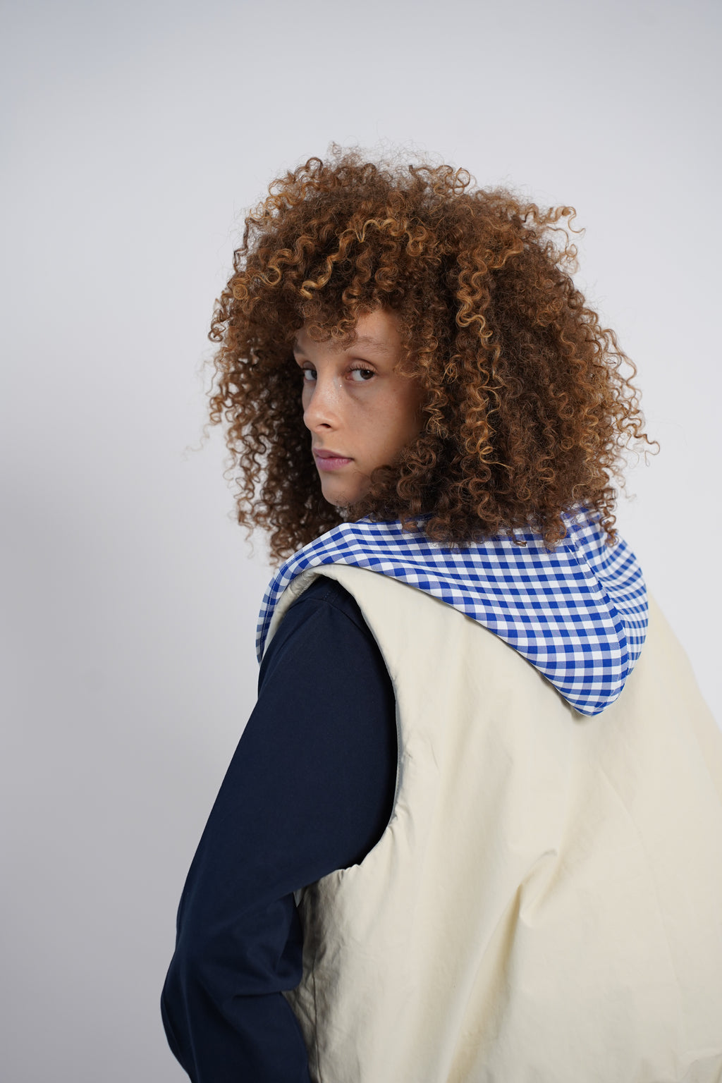 CAPUCHE CARREAUX BLEU